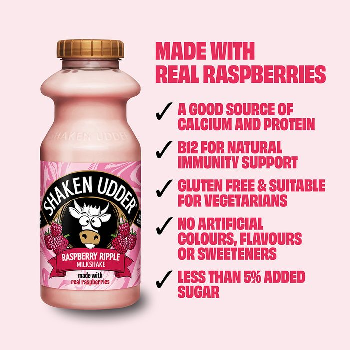 Shaken Udder Raspberry Ripple Ambient Milkshake 250ml - HRC 2027