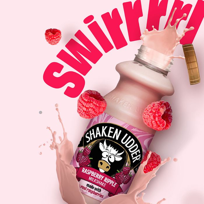 Shaken Udder Raspberry Ripple Ambient Milkshake 250ml