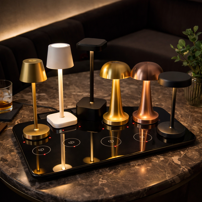 LED Table Lamps + Multi-Lamp Charging (Ambience Systems™)
