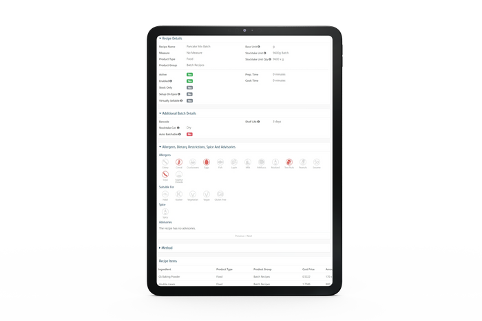 Tevalis Stock Management