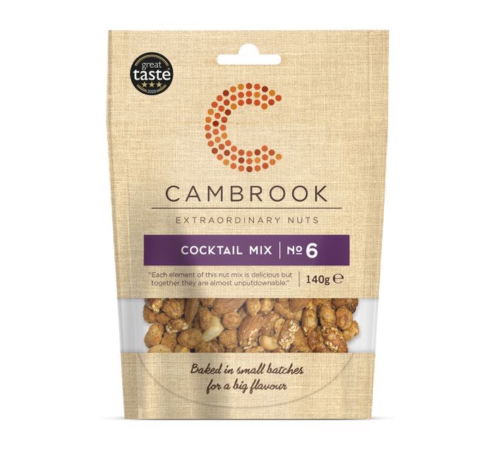 Cambrook Cocktail Mix 6 - Salted, Smoked, Caramelised, & Spiced Mix of Nuts