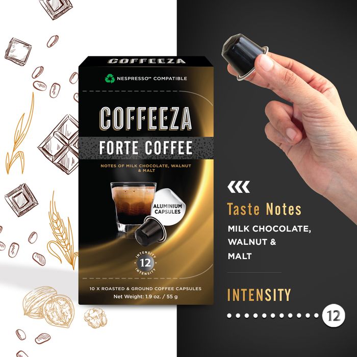 Coffeeza Forte Aluminium Coffee Capsules
