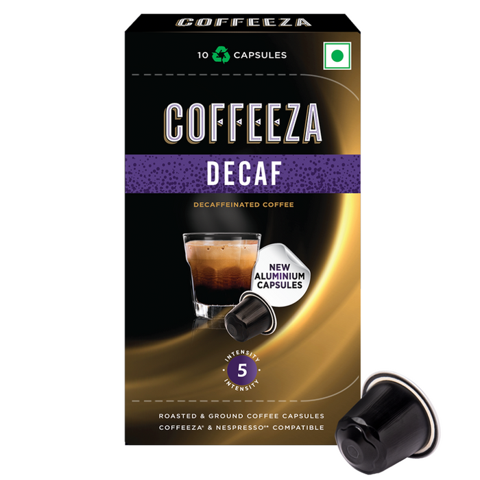 Coffeeza Decaf 100% Arabica Aluminium Coffee Capsules