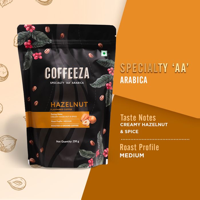 Coffeeza Hazelnut Flavoured Specialty Ground Coffee