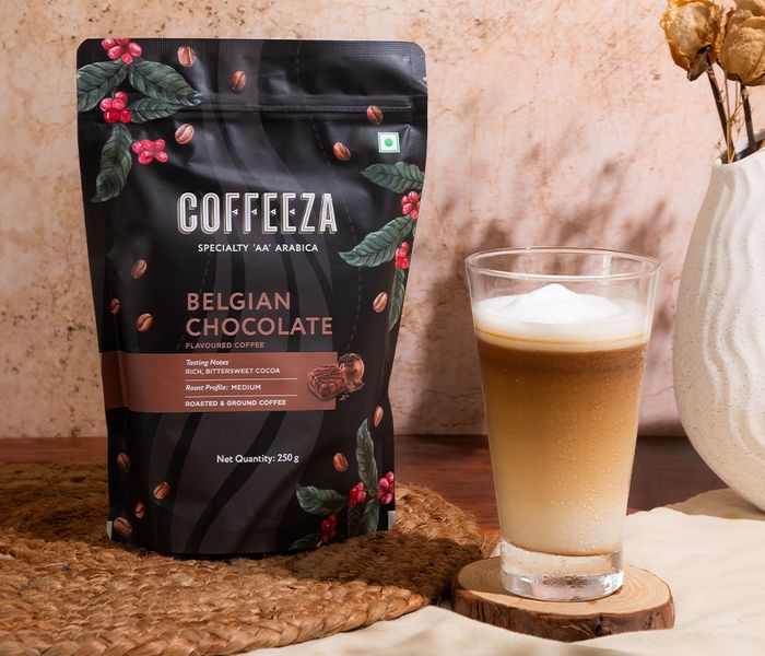 Coffeeza belgian chocolate Flavoured Specialty Ground Coffee