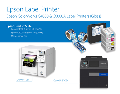 Epson Label Printers - ColorWorks C4000 & C6000A Label Printer (Gloss)