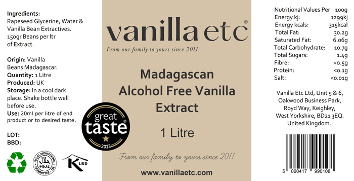Madagascan Alcohol-Free Vanilla Extract