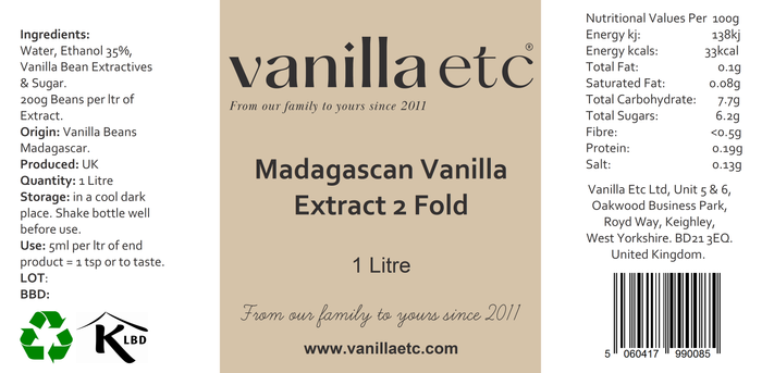 Madagascan 2 Fold Vanilla Extract