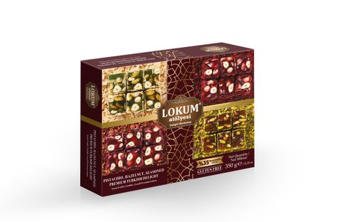PISTACHIO, HAZELNUT SEASONED PREMIUM TURKISH DELIGHT
