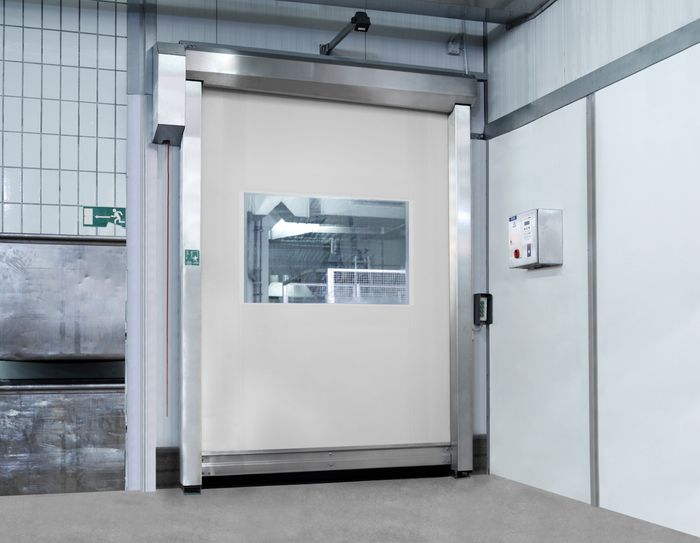 The hygienic high-speed roll- up door for the food & beverage industry