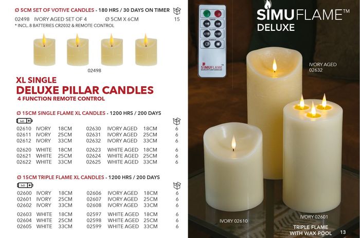 Large LED SimuFlame™  Candles -  Grote SimuFlame™ LED Kaarsen