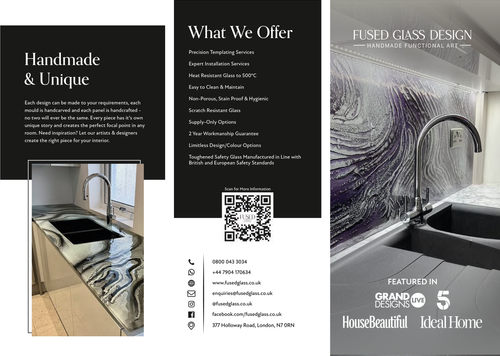Trifold Leaflet by Fused Glass Design