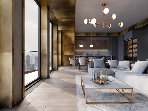 Brass Satin Aged wall coverings