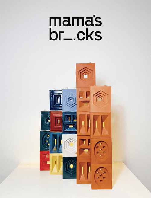 Plain terracota and glazed Mama's bricks