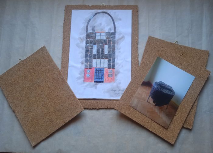 Frame made of cork
