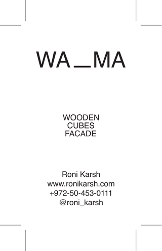 Exhibitor profile image for Roni Karsh- wooden cube facade