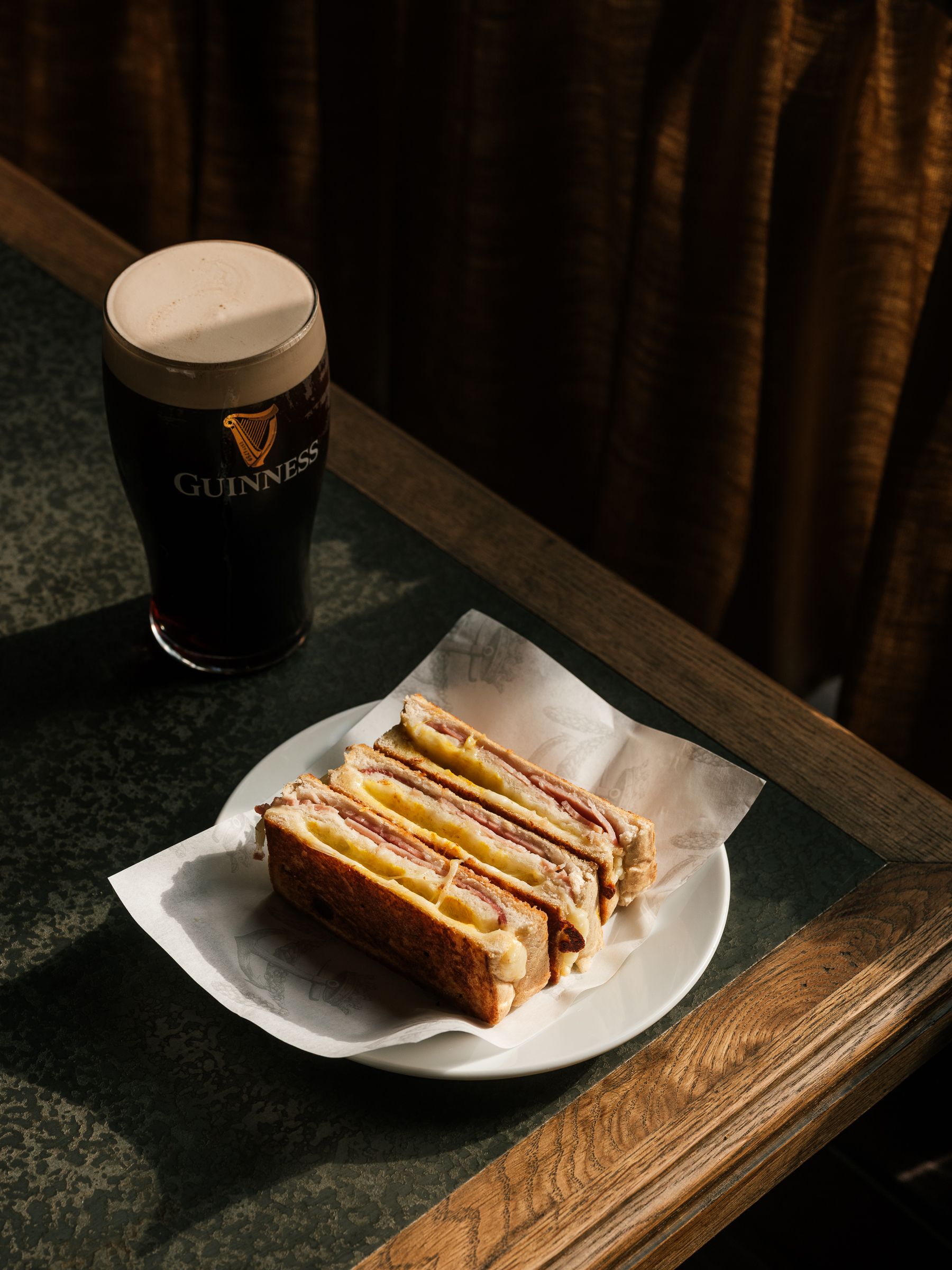 Guinness and toastie