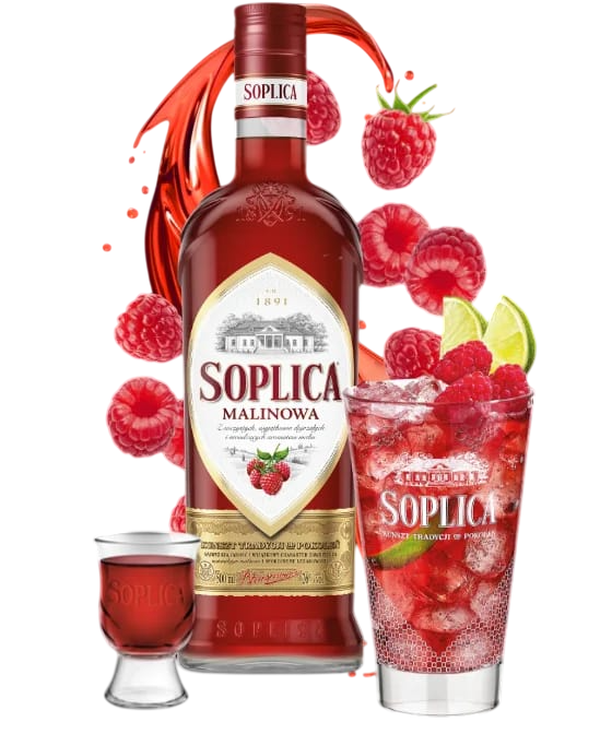 SOPLICA RASPBERRY VODKA LIQUEUR 26% ABV
