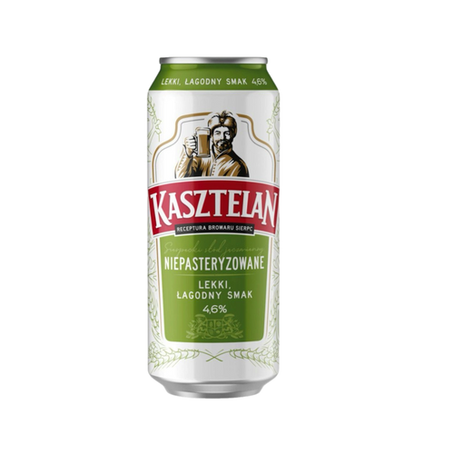 CARLSBERG POLSKA - KASZTELAN UNPASTEURISED POLISH LAGER 4.6%