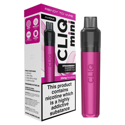 AVOMI CLIQ MINI - STRAWBERRY RASPBERRY CHERRY ICE - 20MG