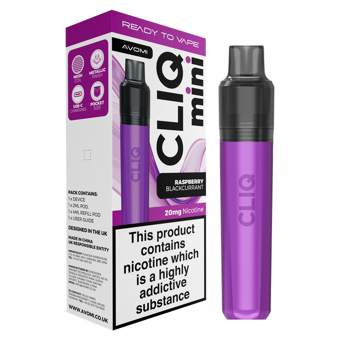 AVOMI CLIQ MINI - RASPBERRY BLACKCURRANT - 20MG