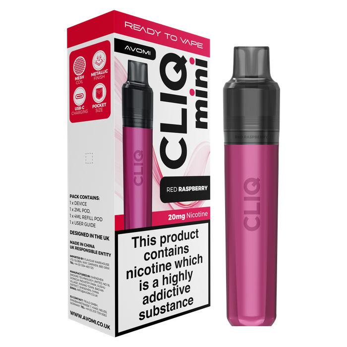 AVOMI CLIQ MINI - RED RASPBERRY - 20MG