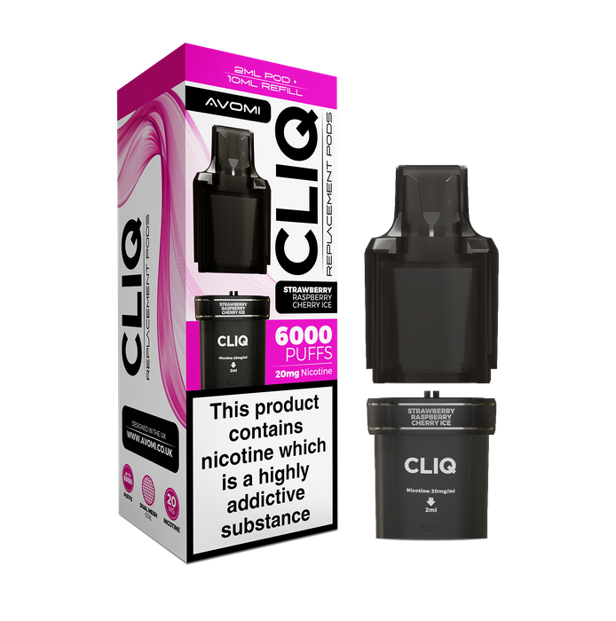AVOMI CLIQ - STRAWBERRY RASPBERRY CHERY ICE - 20MG