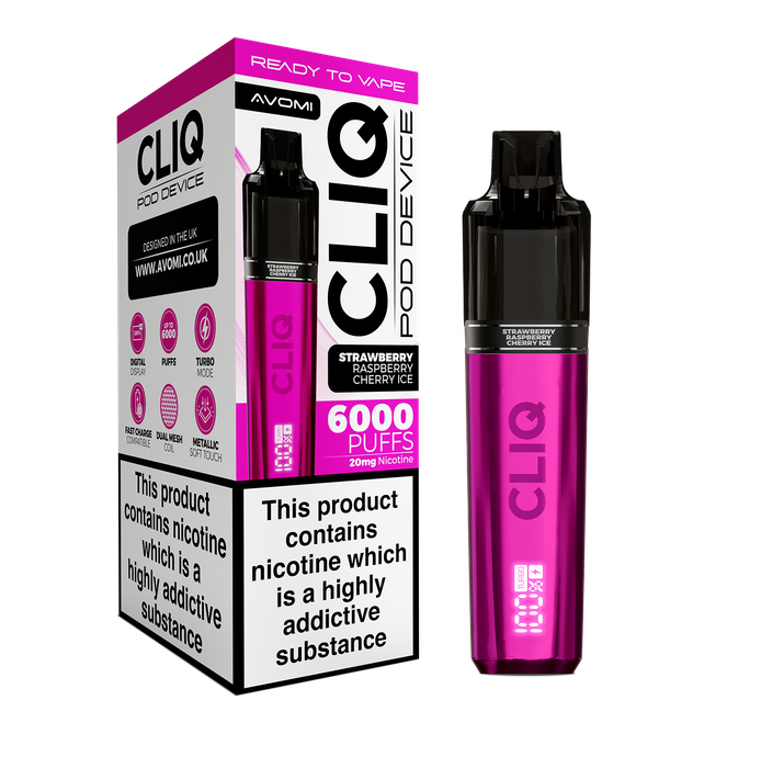 AVOMI CLIQ - STRAWBERRY RASPBERRY CHERY ICE - 20MG