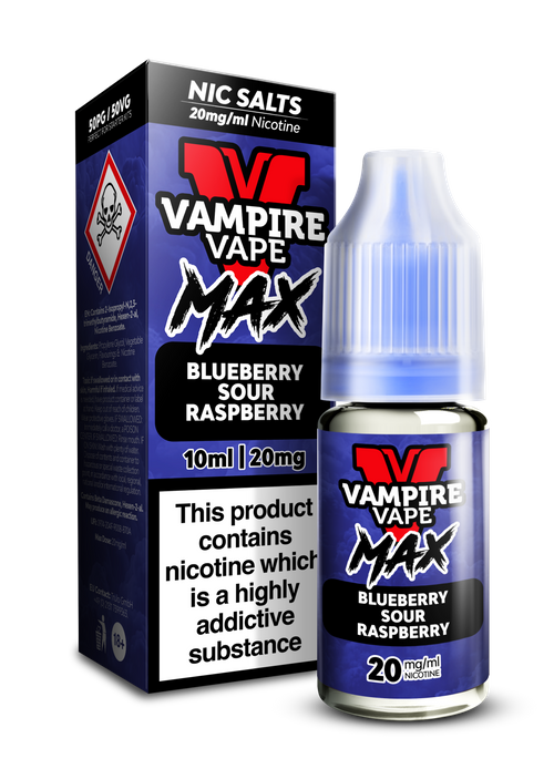 VAMPIRE VAPE MAX - BLUEBERRY SOUR RASPBERRY - 10MG / 20MG