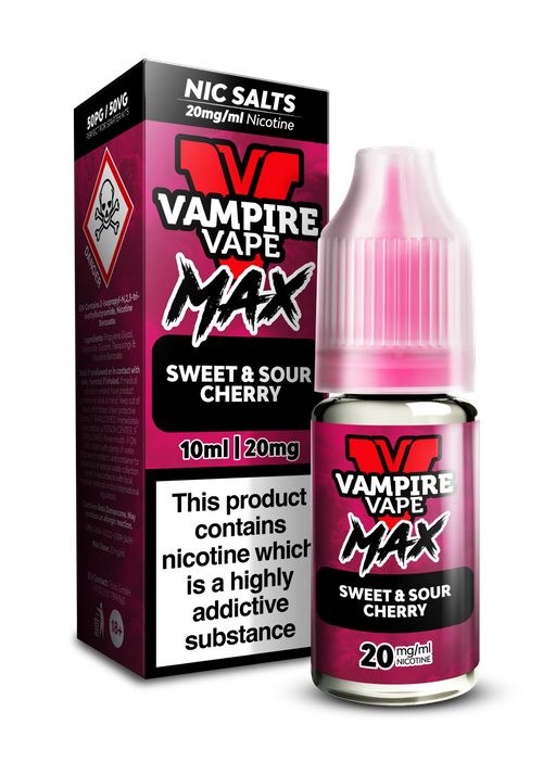 VAMPIRE VAPE MAX - SWEET & SOUR CHERRY - 10MG / 20MG