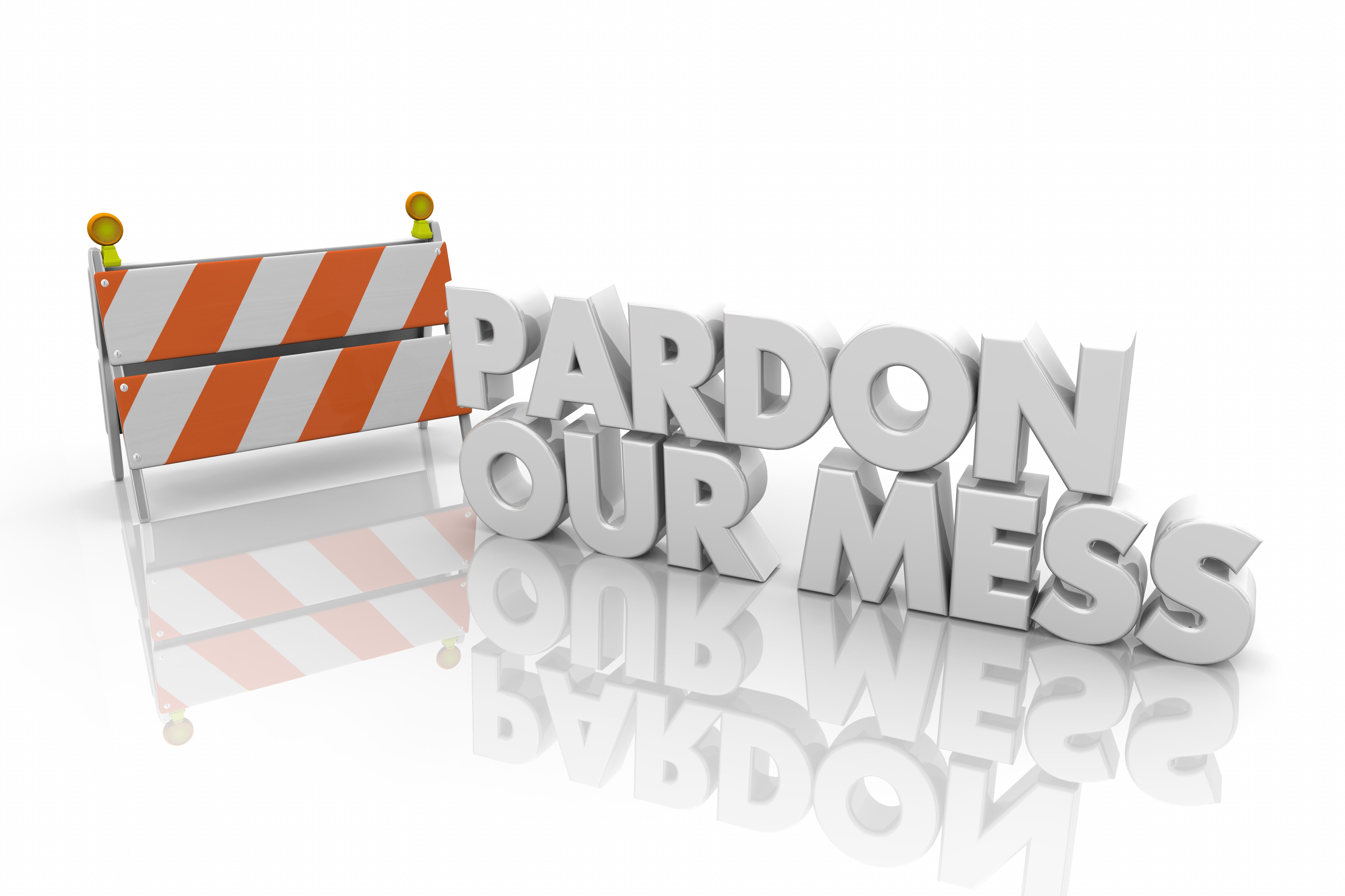 Construction Work and Text Saying 