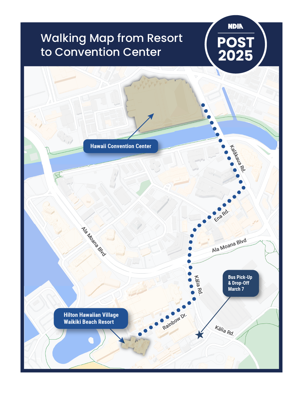 Walking Map to Convention Center