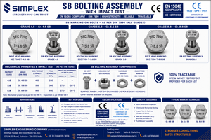 SB Bolting as per EN: 15048, DIN: 7990, EN: 14399