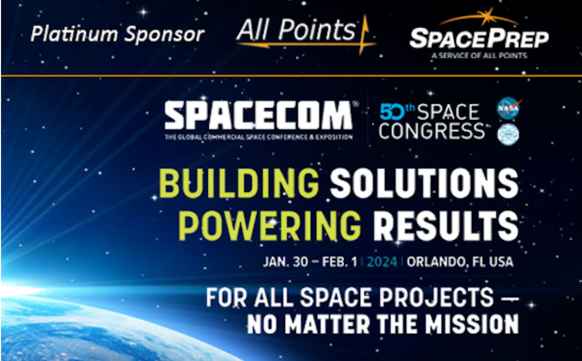 SPACECOM Set Jan. 30-Feb. 1 at Orange County Convention Center, Space Coast-Based All Points is Major Sponsor