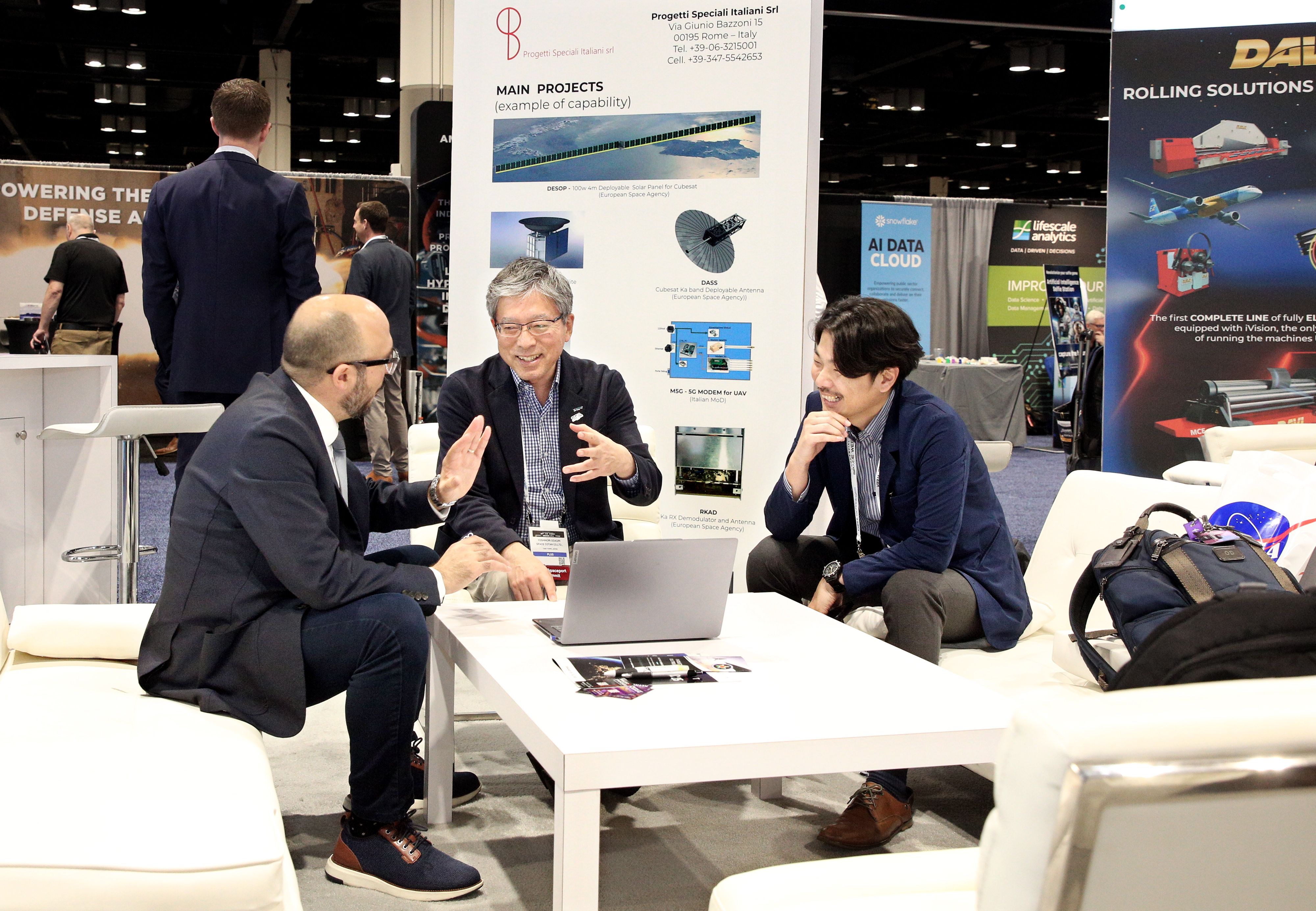 spacecom show floor exhibit hall