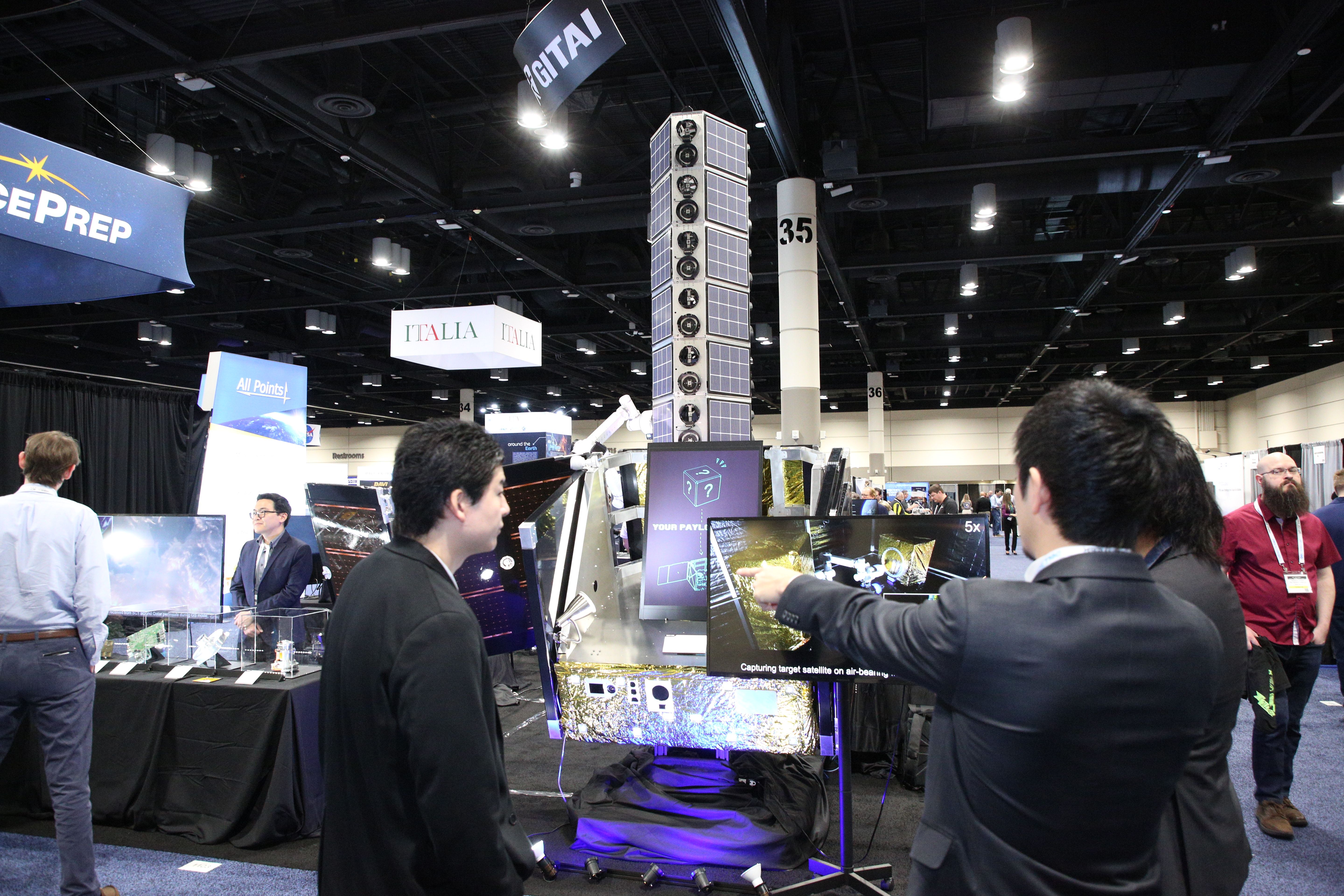 spacecom show floor exhibit hall