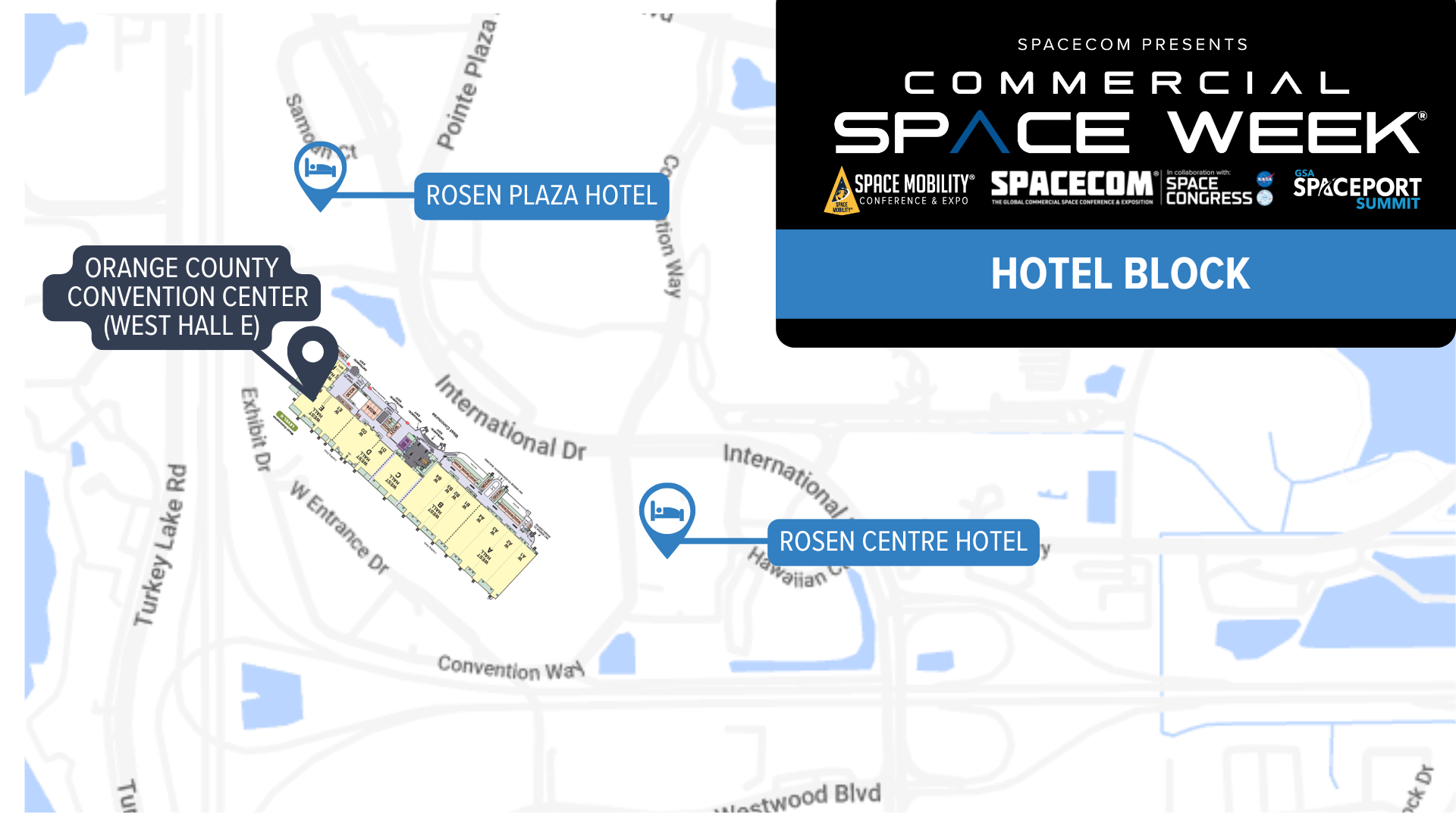 Map of SpaceWeek Hotels
