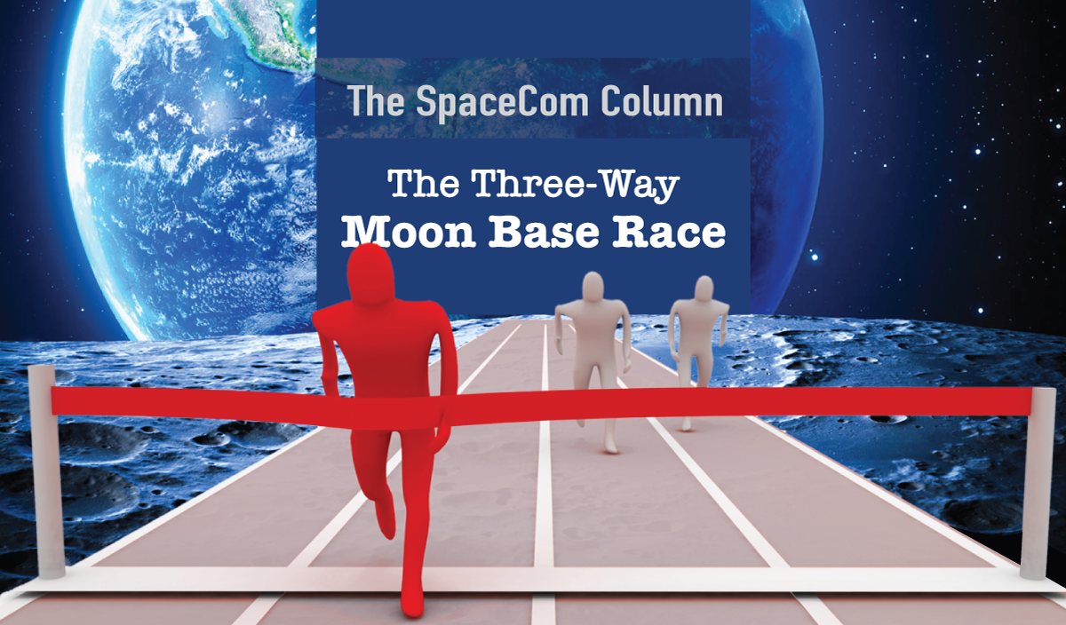 The Three-Way Moon Base Race