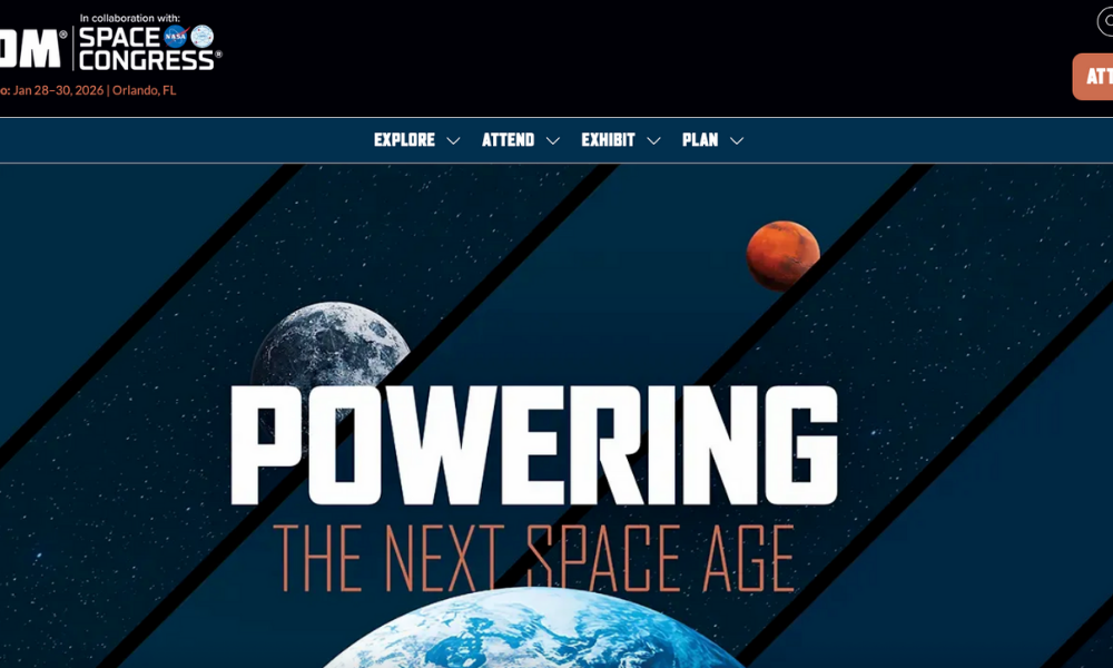 SpaceCom Exhibitor website banner ad sponsor