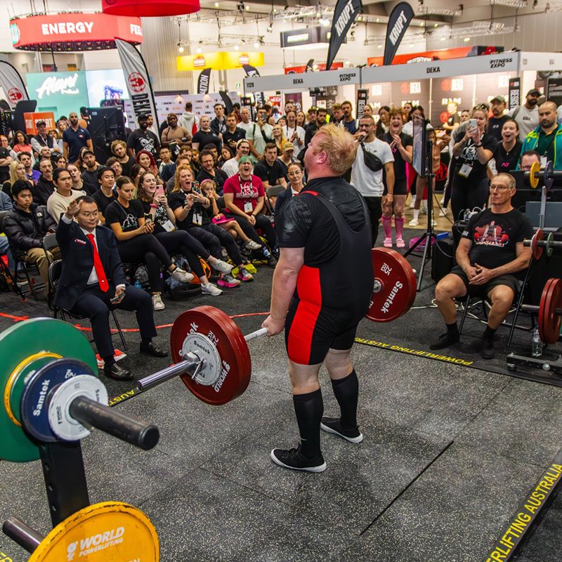 powerlifting at the ausfitness expo