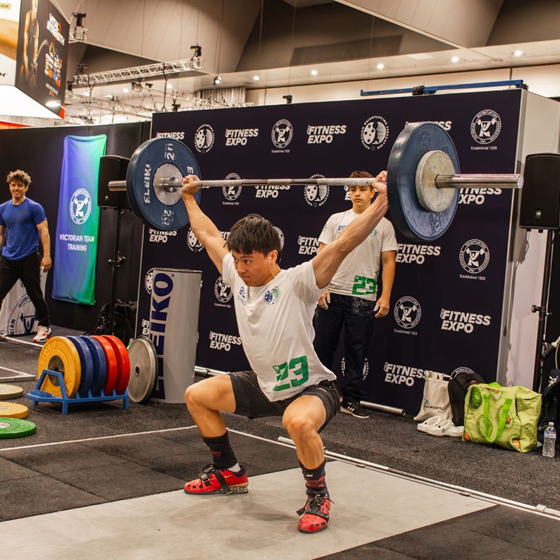 weightlifting at the ausfitness expo