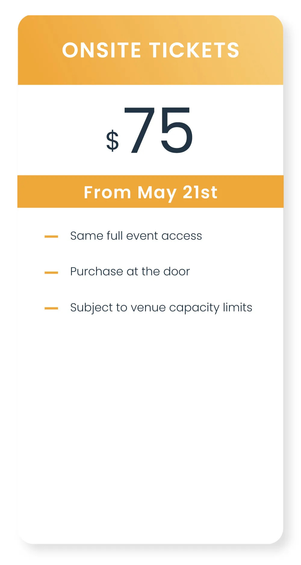 onsite tickets