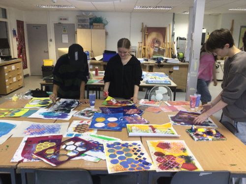 Y12 Students Exploring Colour