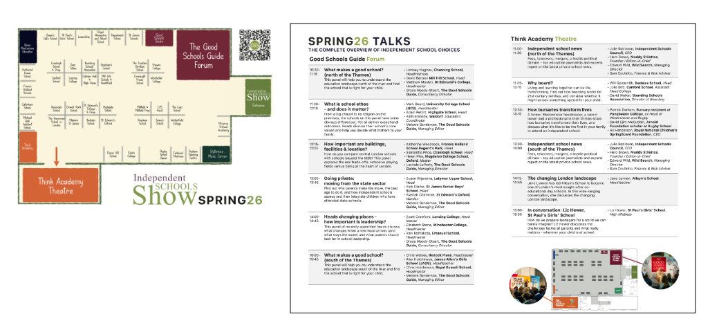 Floor plan and talks programme