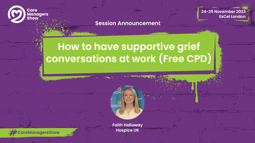 Session announcement: How to have supportive grief conversations at work