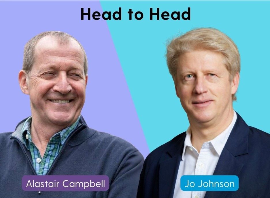 Alastair Campbell in discussion with Jo Johnson 