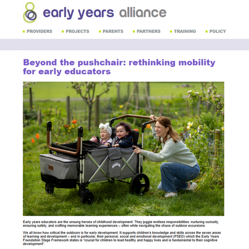 Beyond the pushchair: rethinking mobility for early educators