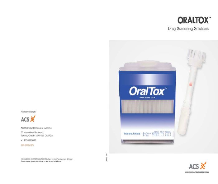 ORALTOX 5 PANEL ORAL/SALIVA DRUG TESTER
