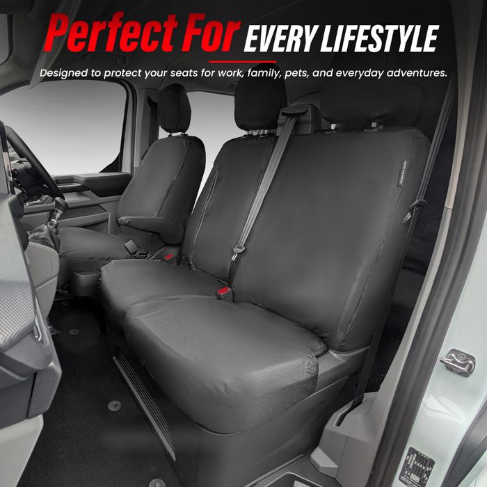 Ford Transit Custom 2024+ Waterproof Seat Covers – Tailored Fit for Vans & Fleet Use