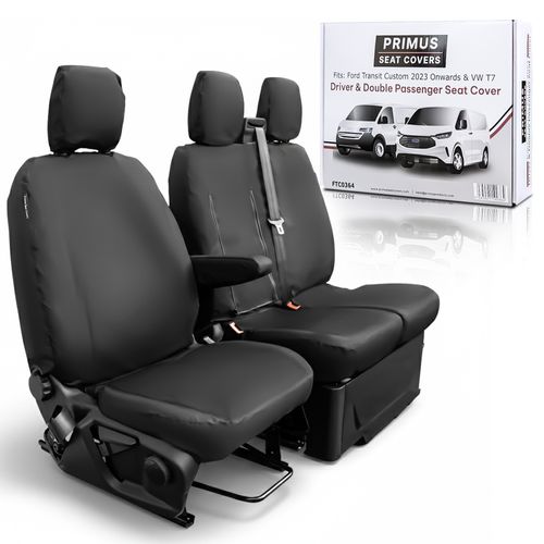 Ford Transit Custom 2024+ Waterproof Seat Covers – Tailored Fit for Vans & Fleet Use